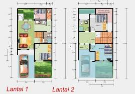Inspirasi rumah minimalis 2 lantai. Denah Rumah Minimalis Sederhana 2 Lantai 6x12 Small House Design Exterior Modern House Floor Plans Narrow House Plans