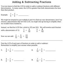 Because, they have different denominators. Add Subtract Unlike Fractions 5th Grade Worksheets Individualized Math