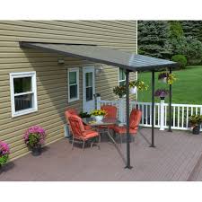 Kits are easy for homeowners to install themselves, why pay a contractor when you can diy! Palram Feria 14 X 10 Patio Cover Gray Walmart Com Walmart Com