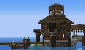 small lighthouse dock i made for my island home minecraft lighthouse minecraft designs minecraft bridges