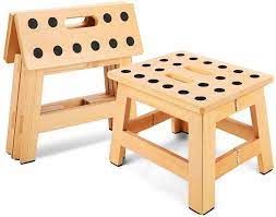 To make a folding step stool out of wood. Amazon Com Jiodux Folding Wooden Stool 8 8 Height Folding Step Stool For Adults Kids Step Stools Small Foldable Step Stool Use In Kitchen Garden Camping Holds Up To 300