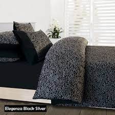 Any check can be used to add texture and visual interest to a room. Bedding Single Double Elegenza Silver Black Jacquard Quilt Doona Duvet Cover Set Home Garden