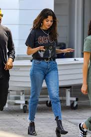 Submitted 18 hours ago by watermelon00992. Selena Styled Her Ac Dc Shirt From Brandy Melville With Distressed 7 Selena Gomez S Amazing Denim Collection Proves She S A Jean Queen Popsugar Fashion Photo 2