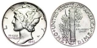 1941 D Mercury Dimes Winged Liberty Silver Dime Value And