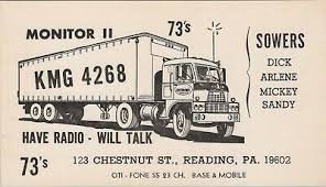 CB radio QSL postcard Dick Arlene Mickey Sandy Sowers 1970s Reading  Pennsylvania