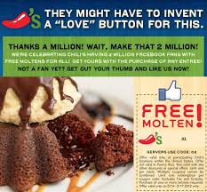 Chili S Free Molten Chocolate Cake The Pennywisemama