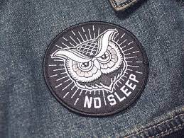 No Sleep Iron On Patch Owl Patch Punk Patch Owl Etsy Punk Patches Embroidered Patches Sticker Patches