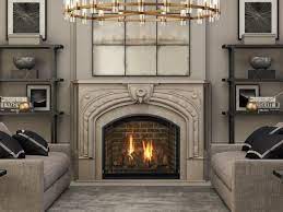 Arch surround in black with integrated safety screen. Alpha 36s Direct Vent Gas Fireplace Gas Fireplaces