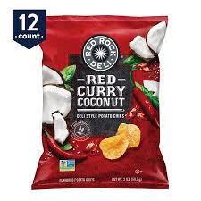Red Rock Deli Red Curry Coconut Flavored Deli Style Potato Chips Snack Pack 2 Oz Bags 12 Count Walmart Com Snack Chips Potato Chips Deli Style