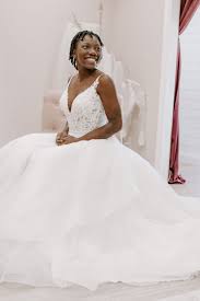 Big Smiles In The Stunning Caitlyn Wedding Gown At The Intimate And Luxurious Bridal Boutique Beauty Within Try On This Ball Gow Bridal Bridal Boutique Bride