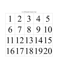 Is there a printable number chart 1 20? 1 20 Number Chart For Preschool Number Chart Printable Number Chart Number Chart 1 20
