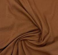 Rust Organic Cotton/Spandex Rib Knit Fabric - 2x2