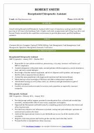 Chiropractic Assistant Resume Samples Qwikresume
