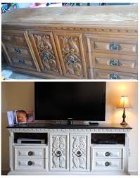 Dove Wood Dresser Garage Sale Find Turned Tv Stand Diy Before And After Spray Color Almond Stain Col Furniture Makeover Redo Furniture Repurposed Furniture