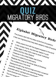 Even though it doesn't seem as important as oth. Alphabet Migratory Birds Quiz