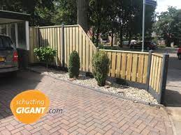 grenen schutting oprit schutting oprit tuin