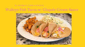 Combine sour cream, cilantro, lime juice and jalapeños in a food processor or blender; Diy Fish Tacos With Chipotle Cream Sauce Made From Freshwater Walleye Youtube