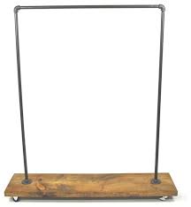 With two levels to hang up your clothes, this rack offers double the space in a stylish. Black Pipe Pipe Style Rolling Garment Rack Heavy Duty Steampunk Clothes Rack Retail Store Industrial Clothing Rack Rustic Wood Hall Tree On Lockable Wheels With Shelf And Shoes Storage For Home Home