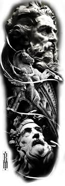 Black And Grey Tattoo Design Zeus Greek Tattoo Design Sleeve Leg Black And Grey Tattoos Greek Tattoos Mythology Tattoos Greek Mythology Tattoos