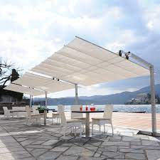 Flexy 10x16 Freestanding Dual Post Umbrella Arsitektur Tenda Rumah