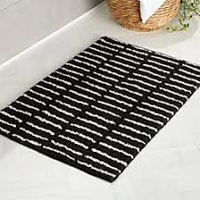 Desma Stitch Black And White Bathmat Reviews Cb2 White Bathroom Rug White Bath Mat Modern Bath Mat