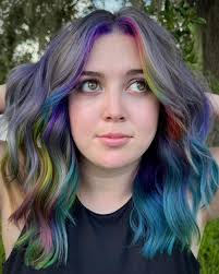 No toner just some love and Wild Strands 🖤✨ #lakelandhairstylist  #salonnearme #lakelandfl #vividhair #altgirl #therainbowconvention  #hairstylist #centralfloridahairstylist #vividspecialist