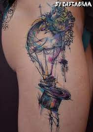 pin di naithan ludian su hot air balloon tattoo