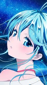 Anime girls concert 4k live wallpaper. Anime Girl Blue Beautiful Arum Art Illustration Android Anime Hd Wallpaper Portrait 1242x2208 Download Hd Wallpaper Wallpapertip
