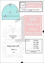 Diy Baby Hat Sewing Pattern In Sizes Preemie 24 Months Gratis Naaipatronen Naaipatronen Naaipatronen Baby