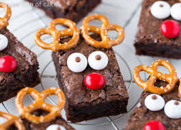 Wouldn't they make a great treat to take to a. Easy Rudolph Brownies Your Cup Of Cake
