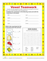 Worksheets Page 9 Education Com Vowel Teams Worksheets Vowel Team Phonics