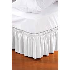 The becky cameron collection bed skirt features 100 percent ultra plush microfiber yarns for a luxurious texture and. Home Details Wrap Around Bed Ruffle Twin Full In White Walmart Com Walmart Com