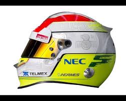 Sergio perez is having the best season of his f1 career so far. The Drivers Helmet Of Sergio Perez Of Mexico And Sauber F1 Is Seen During Day Four Of Formula One Winter Testing At The Circu Capacete Formula Um Automobilismo