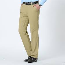Thin Pants Men Business Casual Pants Cotton Straight Summer Solid Color Dad Trousers Clothing Pants
