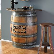 Personalized Half Barrel Bar Barrel Bar Wine Barrel Furniture Wine Barrel Table