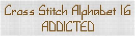 The upper case letters are 6 stitches high (not including the stylized stitch extending down at the most include upper case, lower case and numbers. Alphabet 16 Free Cross Stitch Pattern