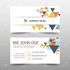 Your business card is often the initial interaction people have with your brand, so it's important to make a good first impression. Colorful Triangle Corporate Business Card Name Card Template Royalty Free Cliparts Vectors And Stock Illustration Image 80918232