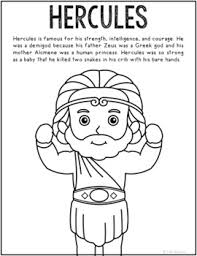 Make your own disney coloring book with thousands of coloring sheets! Hercules Greek Mythology Informational Text Coloring Page Craft Or Poster Free