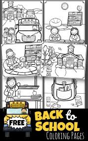 Included in this back to school coloring freebie are six super cute school coloring pages including Free Back To School Coloring Pages