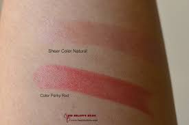 Sriz Beauty Blog Lipice Sheer Color Natural Color Perky Red Review