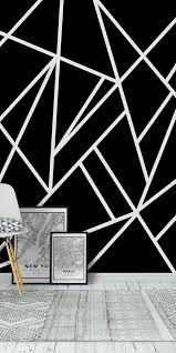 Bedroom Black And White Wall Mural Classic Black White Geo 1 Wallpaper White Wall Paint Bedroom Wall Paint Triangle Wall
