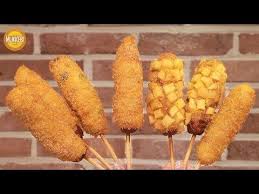 Seoul Corn Dog Bucket Korean Hot Dog Bucket Korean Street Food Youtube Korean Street Food Street Food Corn Dogs