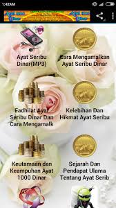 Banyak orang mengamalkan ayat ini sebagai tujuan meminta kepada allah swtagar dikaruniai rezeki yang berlimpah. Skachat Khasiat Ayat Seribu Dinar Mp3 Google Play Apps Aje5xvnmpvyv Mobile9