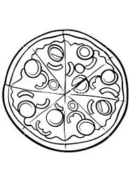 Which colors will you use for this printable? Coloring Pages Pizza Coloring Page For Kids