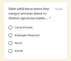 Novel munggaran sasta indonesia dina taun 1920, karya ti. Novel Nyaeta Karya Sastra Dina Wangun Literatur