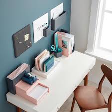 This blush desk tray is perfect for holding office odds and ends such as notepads, pens and paperclips. Blush Poppin Stackable Letter Tray The Container Store