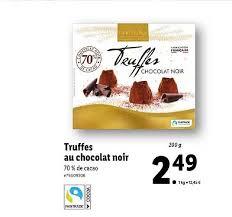 Offre Truffes Au Chocolat Noir Chez Lidl