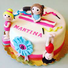 Artistic Gymnastic Cake Fondant Happy Birthday Martina Fondant Cakes Cake Birthday
