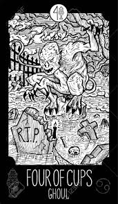 Maybe you would like to learn more about one of these? Four Of Cups Ghoul Minor Arcana Tarot Card Fantasy Line Art Illustration Engraved Vector Drawing See All Collection In My Portfolio Set Royalty Free Cliparts Vectors And Stock Illustration Image 74500856