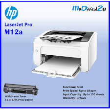 The printer software will help you: Hp Laserjet Pro M12a Black And White Laser Printer Shopee Malaysia